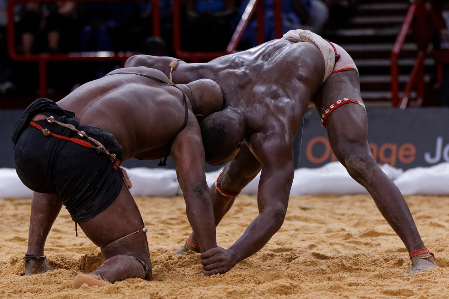 Un petit aper&ccedil;u sur la lutte s&eacute;n&eacute;galaise avec frappe