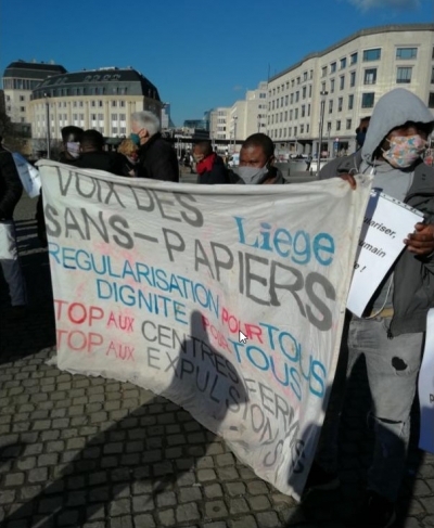 Belgique-manifestation : Les sans-papiers ne se laissent pas faire et continuent de demander leur r&eacute;gularisation&nbsp;